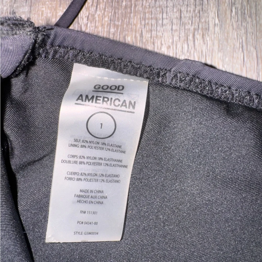 Good American bikini set show curve top better bottom black S/M (1/2) - Picture 7 of 15